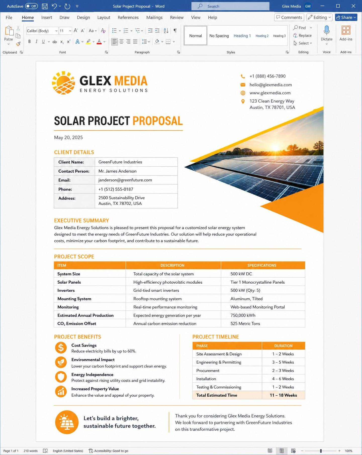 Solar Project Proposal