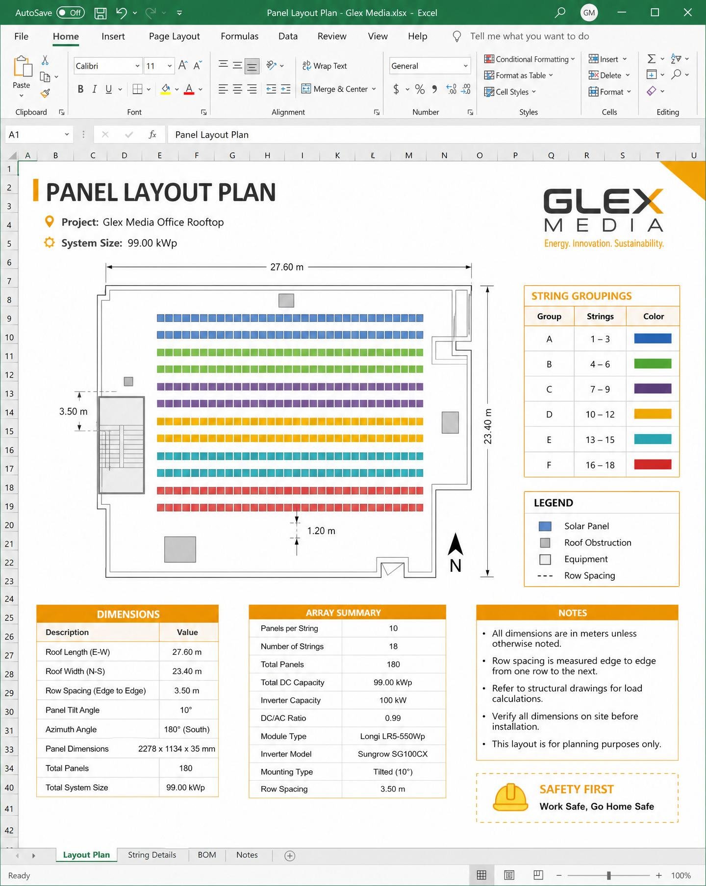 Panel Layout Plan