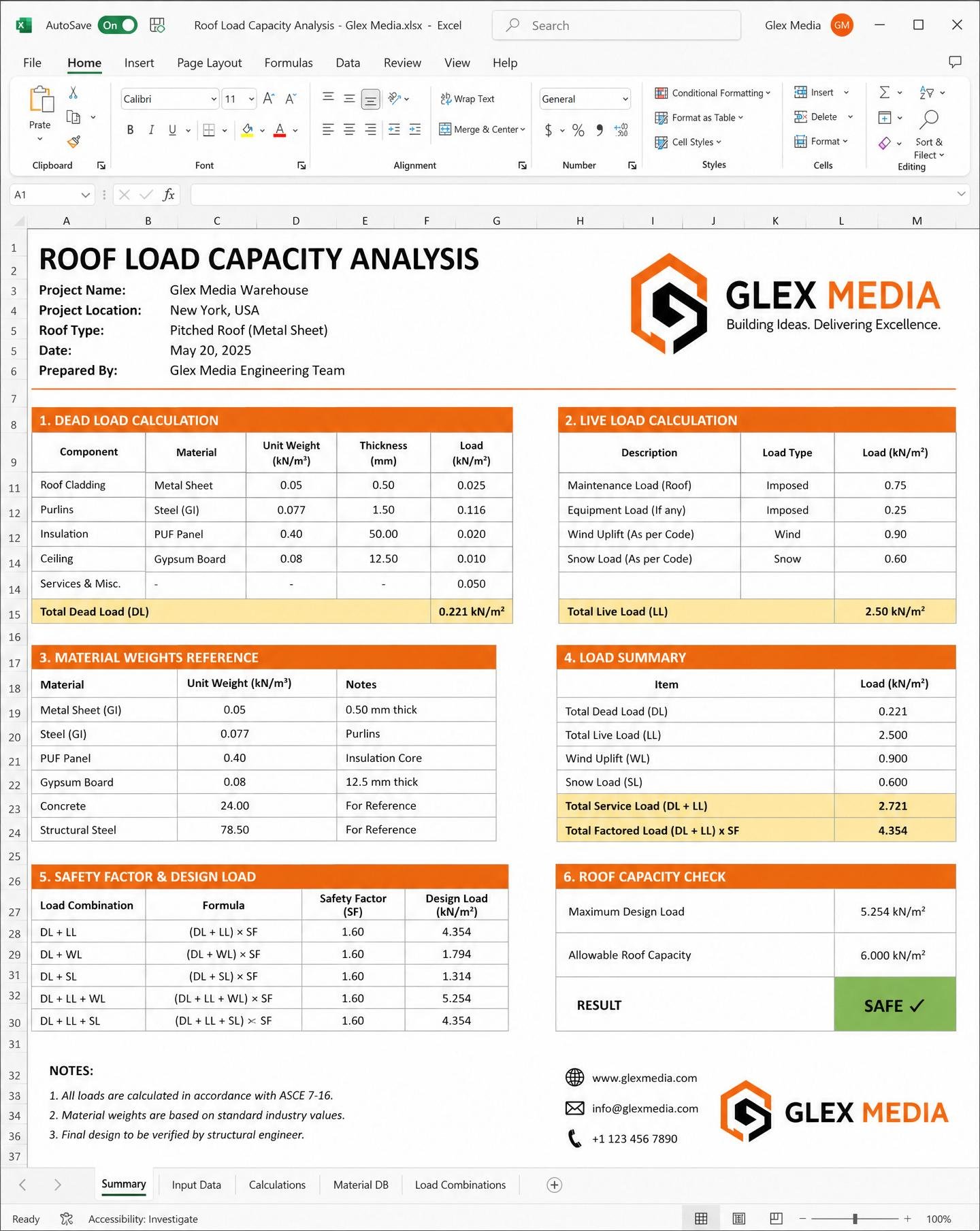 Roof Load Capacity Analysis