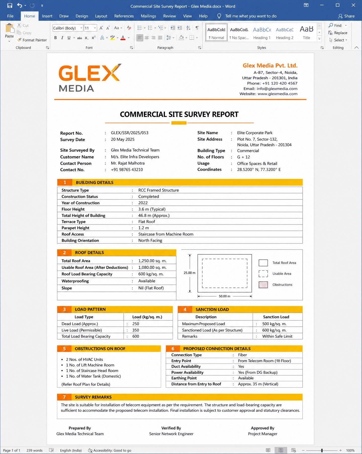 Commercial Site Survey Report
